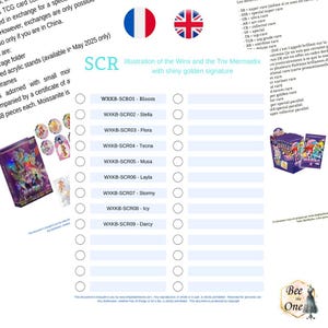 Cartas del Juego de Cartas Coleccionables Winx Club "Fairy Wonderland Supreme" - Lista de verificación para descargar e imprimir (FR/EN) - Serie 2
