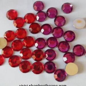 Lot de 10 Cabochons strass cristal demi-perle rond à facettes à coller - 10 mm - 2 coloris