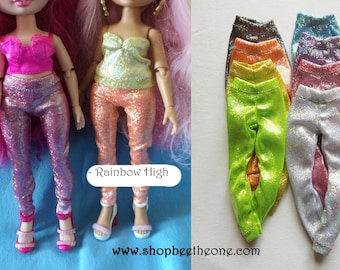 Leggings pants long holographic print for rainbow high dolls - 8 colors - Collection Basics