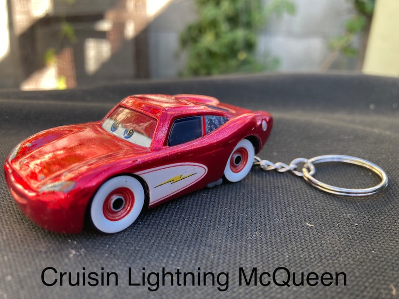 Disney CARS Lightning Mcqueen Keychain Etsy