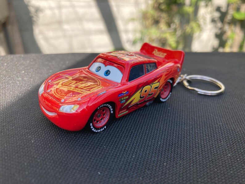 Disney CARS Lightning Mcqueen Keychain Etsy