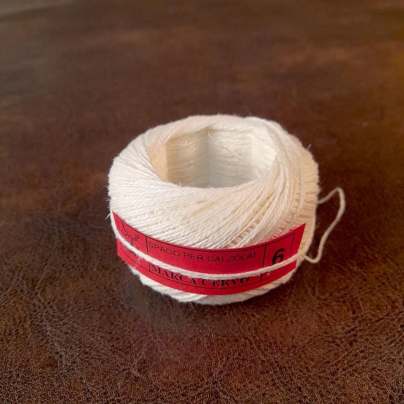 Italian Linen Thread for Leatherworking: Goodyear Welt Outsole Stitching