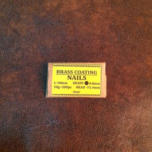 Shoemaking modeling brass coating nails, tacks for sole 0.8x18mm