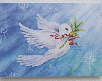 Christmas Dove of Peace Caring Thoughts Boxed Christmas Cards Set of 10 Religious Christmas Cards Christian Christmas Cards Paper Cards