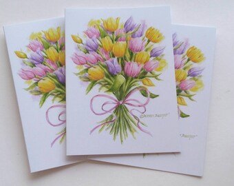 Easter Tulip Bouquet Bright and Beautiful Spring Greeting Cards Boxed Easter Cards Set of 10 Easter Greeting Cards 5x7