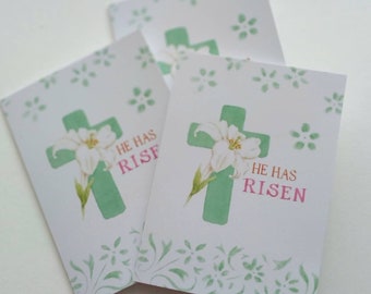 Easter Lily Cross Scripture Christian Greeting Cards Boxed Easter Cards Set of 10 Easter Religious Greeting Cards