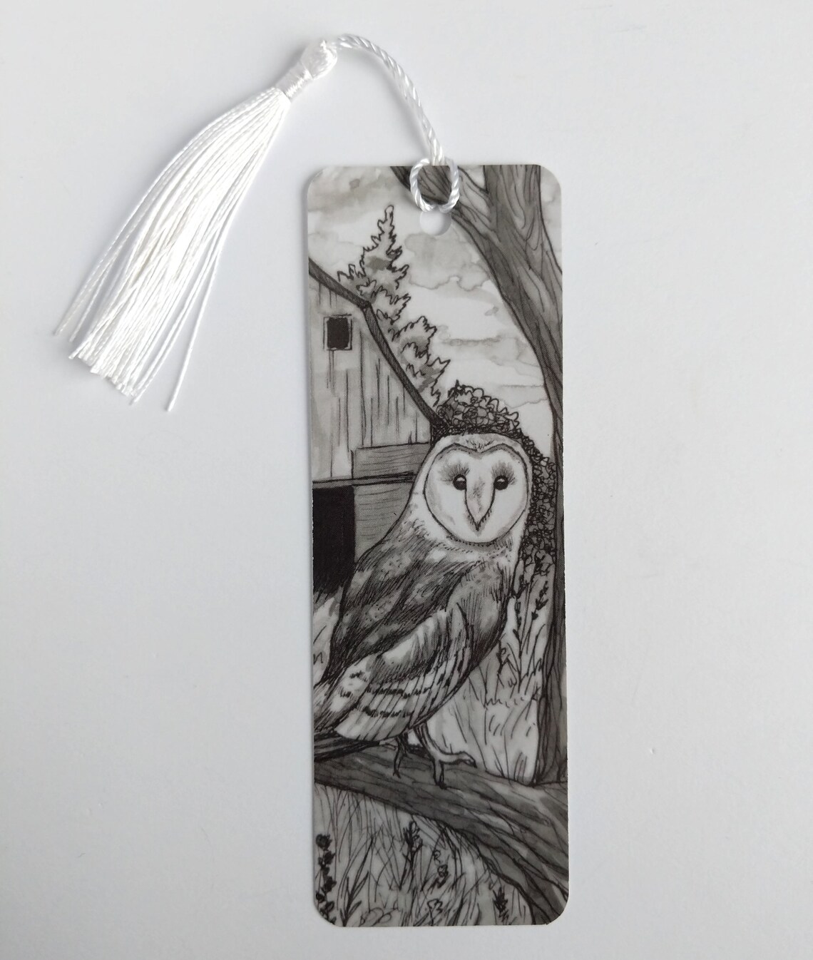 Printable Black And White Owl Bookmark