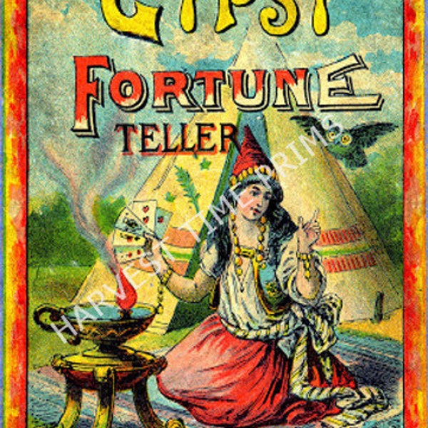 1890's Gypsy Paper Ephemera Digital Art Paper Crafts Journaling Gypsy Fortune Telling  Instant Download