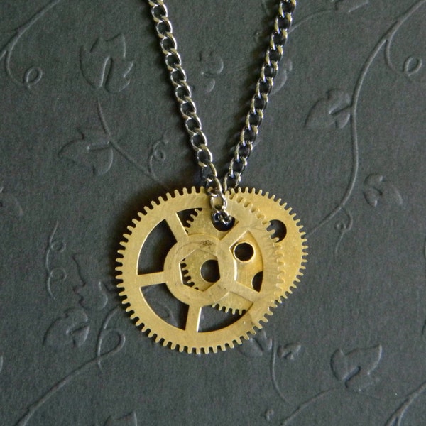 Gear Necklace Etsy