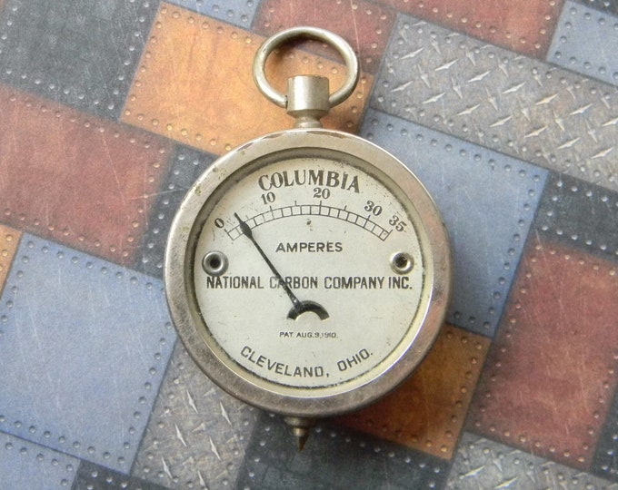 Cool Antique Ammeter Gauge. Ampere Meter. Rare Steampunk Maker Crafting ...