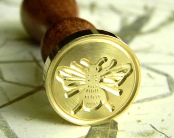 Create a Buzz With This Brass Wax Seal Flying Bee Insignia. Comes With a Starter Stick of Brass Tone Postable Sealing Wax. Crafty!