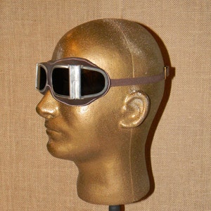 Genial Vintage Steampunk getönte Brille - Steampunk Sonnenbrillen - Sehr gut erhaltene Militär Brille für Steampunk Fans