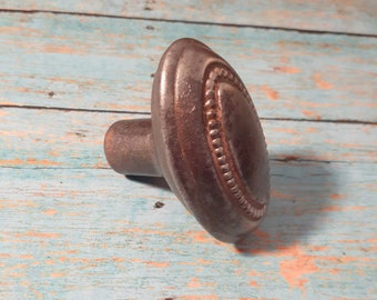 Elegant Steel Antique Victorian Door Knob. Late 1800's to Early 1900's Origin. Rare Hardware Knob.