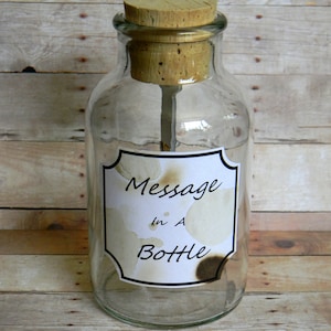 Droll Message in a Bottle - 16GB USB Flash Memory Stick Thumb Drive in Large Antique Style Bottle - Great Gift Idea - Send Photos & Notes