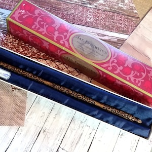 Mesmerizing Handmade Prop Wizarding Wand From Jas. Fristwyte. One-of-a-kind Carved Wood Magic Wand w/Antique Box. Compellingly Authentic!