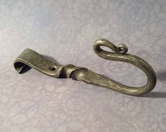 Rustic Blacksmith Style Cast Iron Hook. Hat Hook, Coat Hook, Halltree Hook, Rod Holder, Etc. Sold Individually.