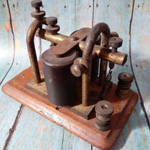 Rare Antique Telegraphy Equipment. Brass Telegraph Relay Sounder. Tested Functional. Good Condition. Late 1800&#39;s to Early 1900&#39;s.
