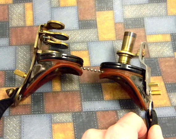 Custom Refitted Steampunk Goggles. Vintage Green Tinted Glass Lens Safety Goggles Upcycled into Steampunk Costume Goggles w/Dystopian Charm!