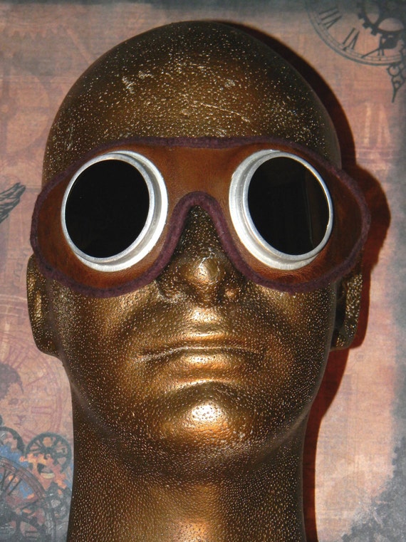 Awesome Antique Steampunk Tinted Goggles - Very Go