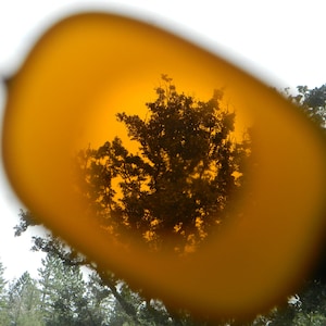 Spectacular Civil War Era Sharpshooter Glasses. Mid-1800&#39;s Shooting Spectacles . Rare Victorian Era Dark Amber Glass Lenses and Brass Frame.