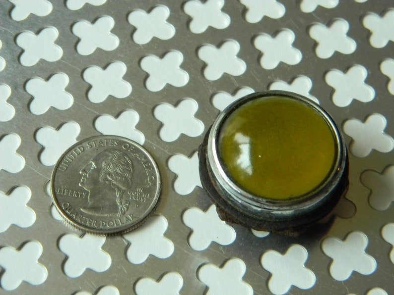 Beautiful Material for Makers and Crafty Steampunk Designers. Deep Yellow Glass Domed Lamp Cover Lens Pilot Indicator Lamp Cover Jewel