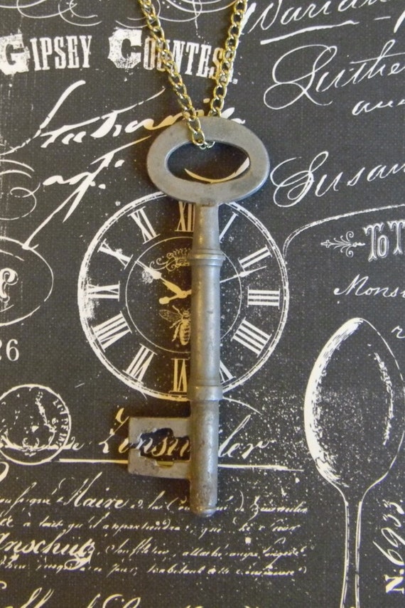 Lovely Authentic Antique Skeleton Key Pendant - Be