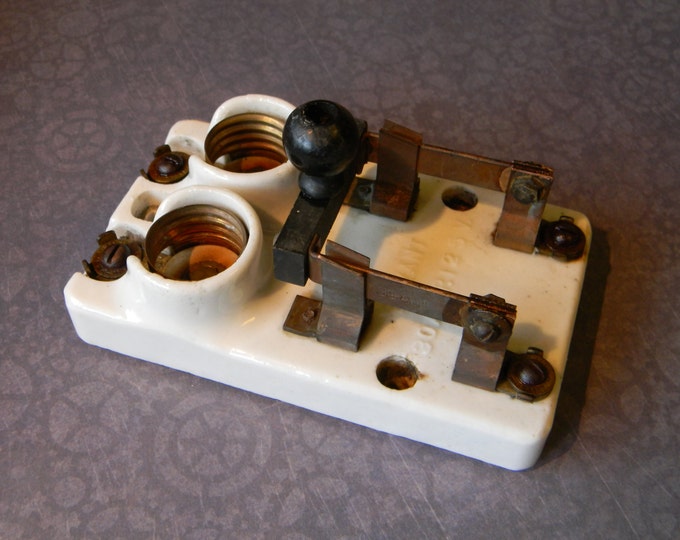 Impressive Vintage Knife Switch Great Steampunk Part for Creative