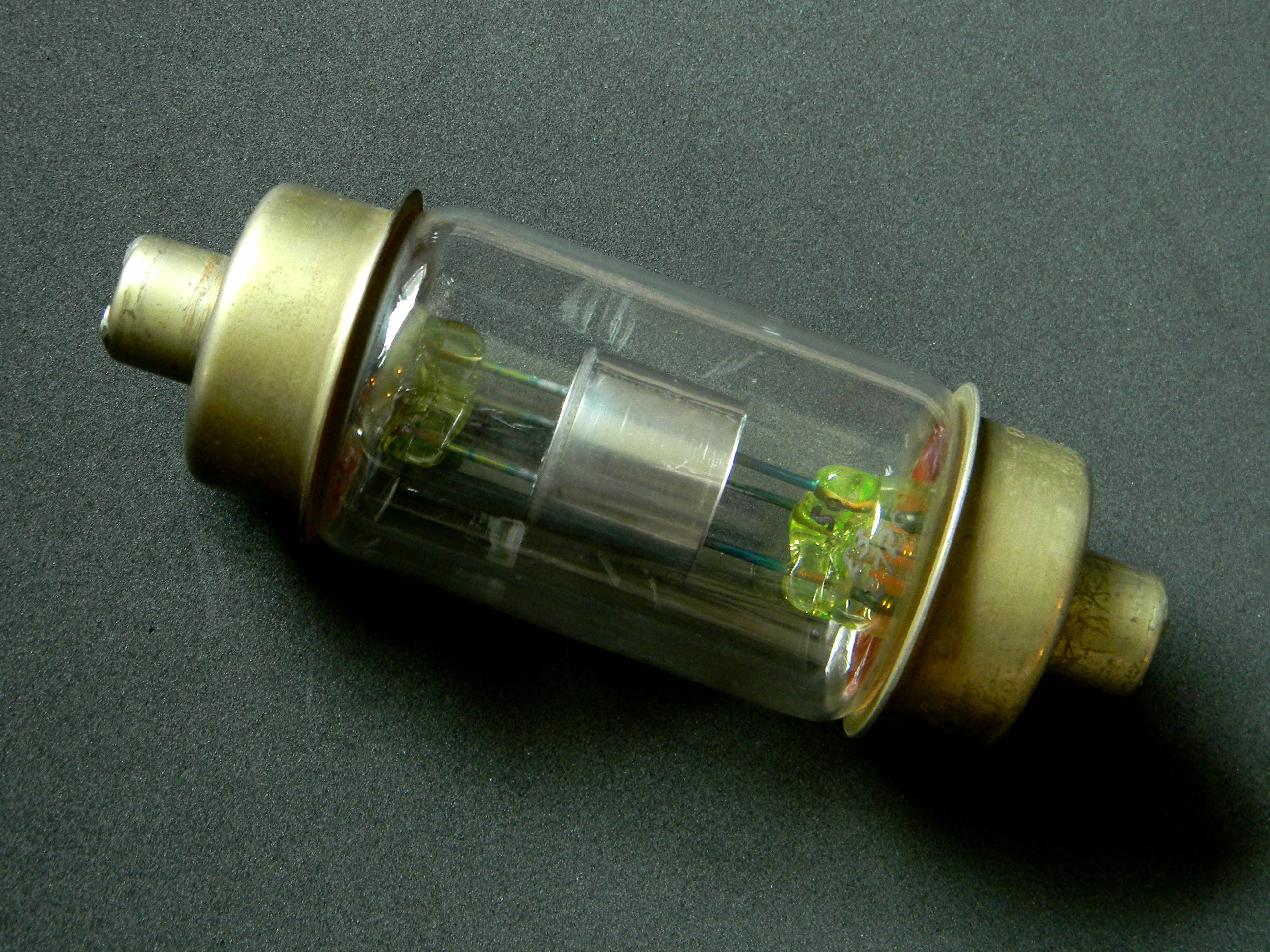 Huge Vintage Vacuum Tube Capacitor With Green Uranium Glass | Etsy