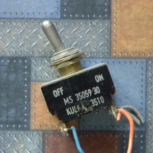 Affordable Large Vintage Momentary Toggle Switch - Cool Steampunk Crafting Part - Kulka Manufacturing