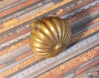 Elegant Cast Brass Antique Victorian Door Knob. Late 1800's to Early 1900's Origin. Rare Hardware Knob.