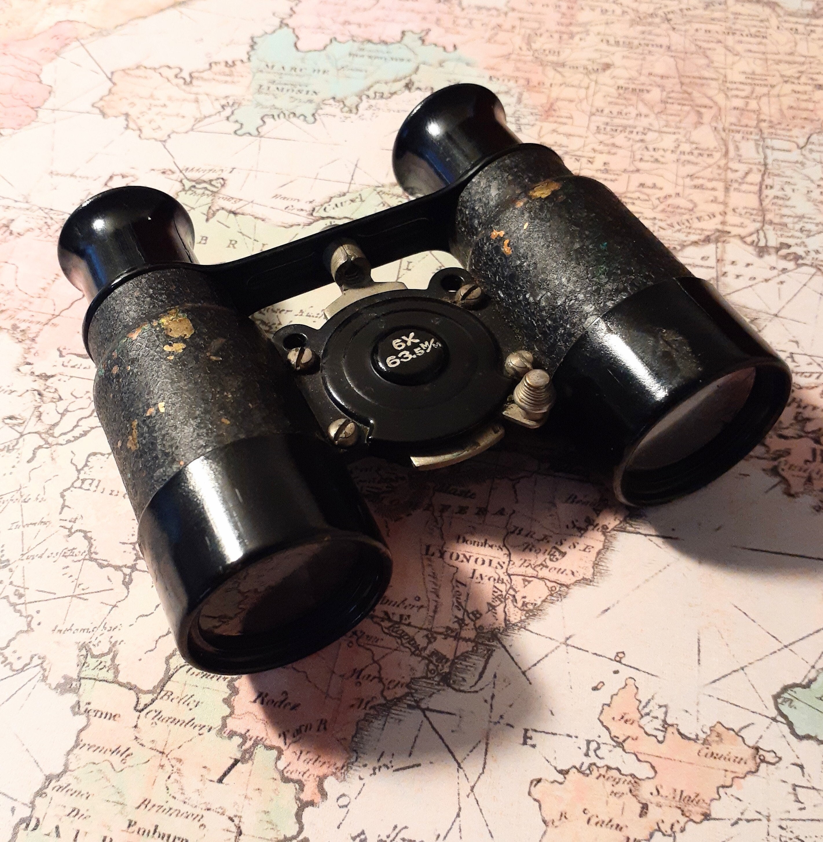 Vintage Binoculars with case. Slim pocket glasses Vintage Pop Up Pocket Binoculars Opera Glasses 2.5x Made in  main image 2