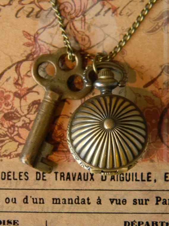 Vintage Key and Victorian Steampunk Style Sphere … - image 1