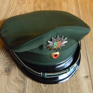 Steampunk Dress Military Hat - Outdated Vintage West German Artillery Officer&#39;s Cap - Pre Unification German Militaria for Steampunk Cosplay