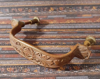 Beautiful Large Antique Victorian Era Drawer Pull / Door Handle. Rare Restoration Hardware. Enjoy!