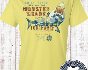 Amity Island-Monster Shark Fishing Tee