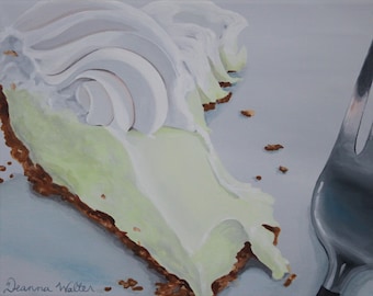 Key Lime Pie Dessert Original Painting