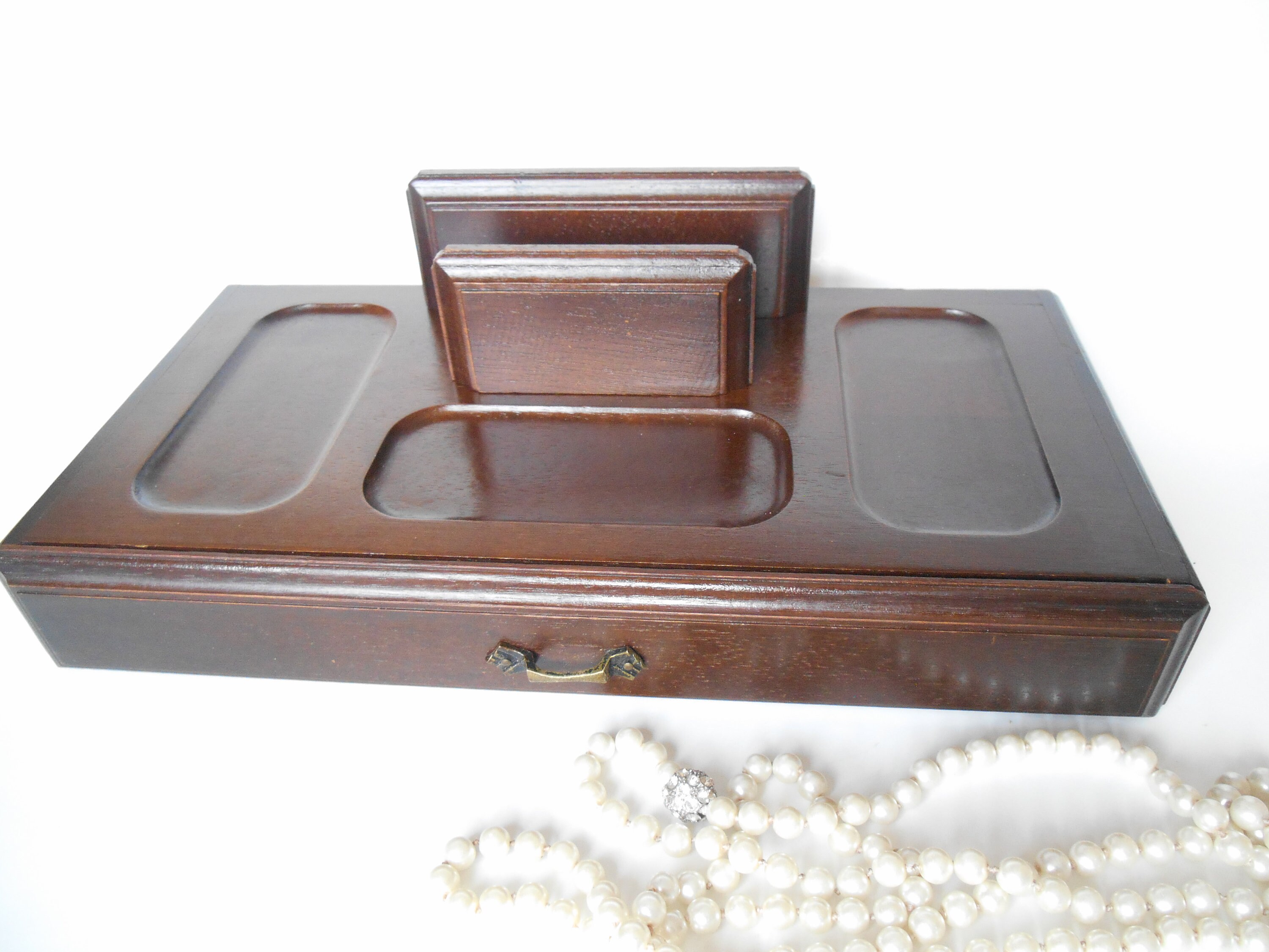 Vintage Jewelry box London Leather Wood Jewelry Storage Etsy