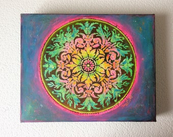 Original Mandala Artwork / Mandala Painting Meditation / Boho Wall Art /