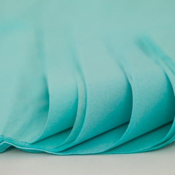 Aquamarine Blue Tissue Paper | 24 Sheets Light Blue Tissue Paper