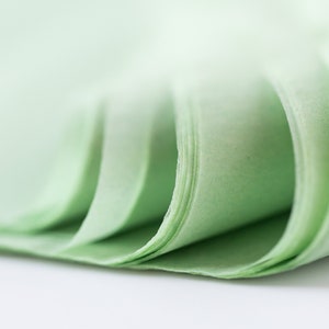 Willow Green Tissue Paper Bulk 24 Sheets Dusty Green Tissue Paper Willow Pistachio Celadon Tissue Paper image 1