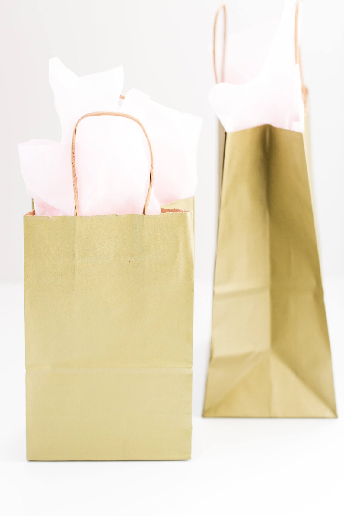 25 Metallic Gold Gift Bags With Handles Etsy Canada