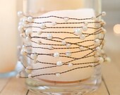 Pearl & Wire Garland | Beach Wedding | Rustic Wedding Decor | Country Wedding | Barn Wedding | Ivory Wedding | Wedding Centerpieces| Unity