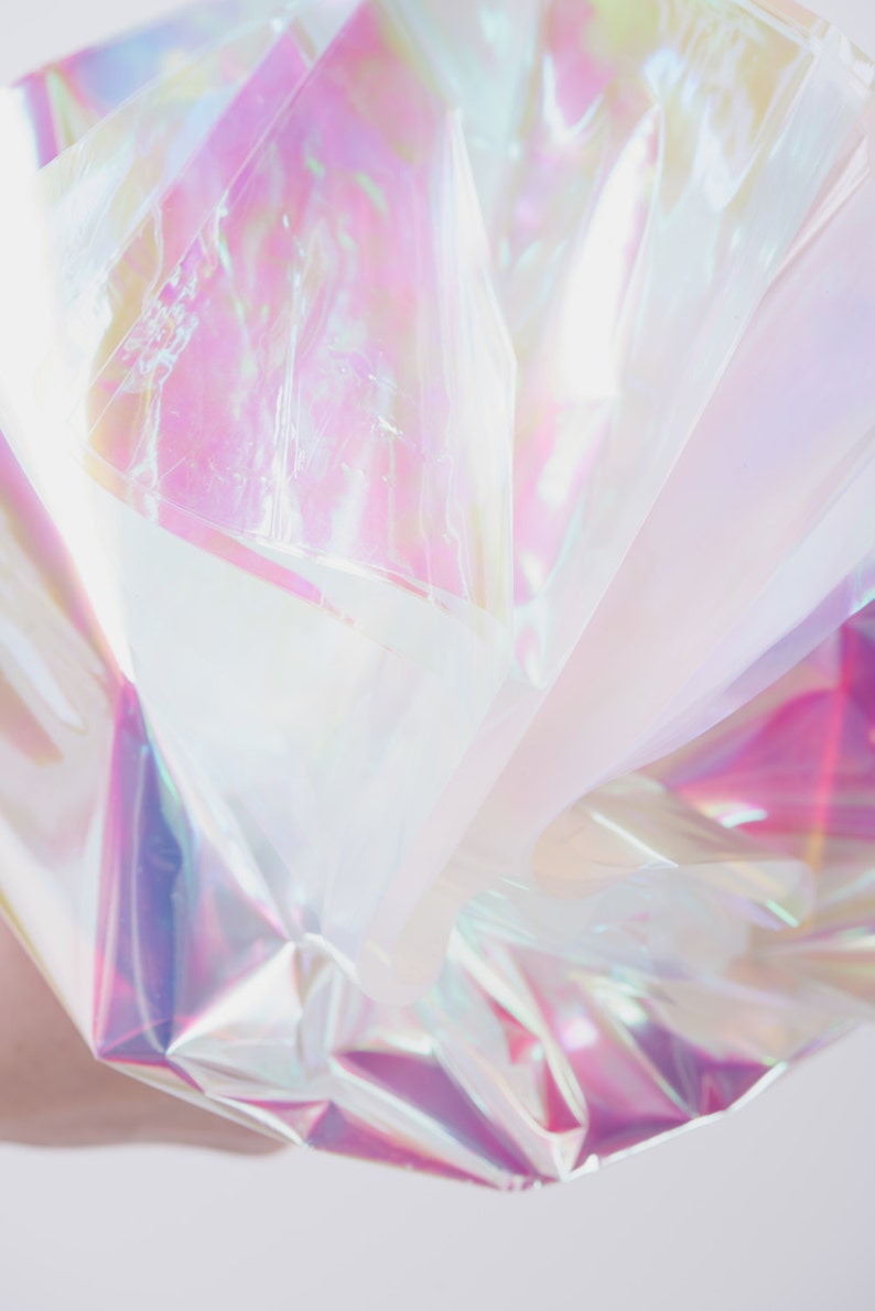 Iridescent Cello Sheets Pearlescent Cello Sheets Opal Mylar Holographic Sheets Pearlized Cellophane image 1