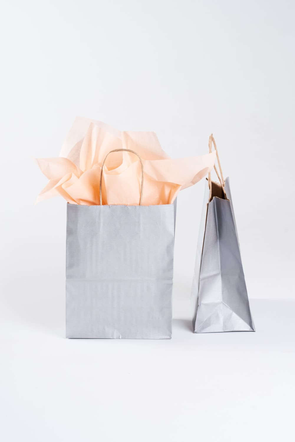 Silver Gift Bags - 3 Count