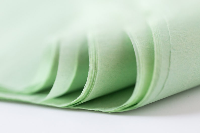 Willow Green Tissue Paper Bulk 24 Sheets Dusty Green Tissue Paper Willow Pistachio Celadon Tissue Paper image 1