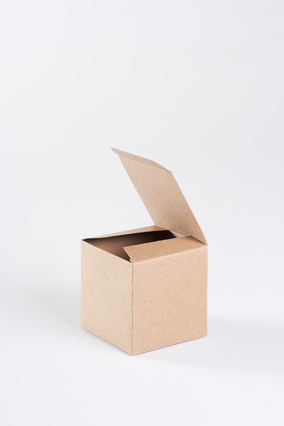 Gift Box with lid 4 x 4 x 4 Kraft