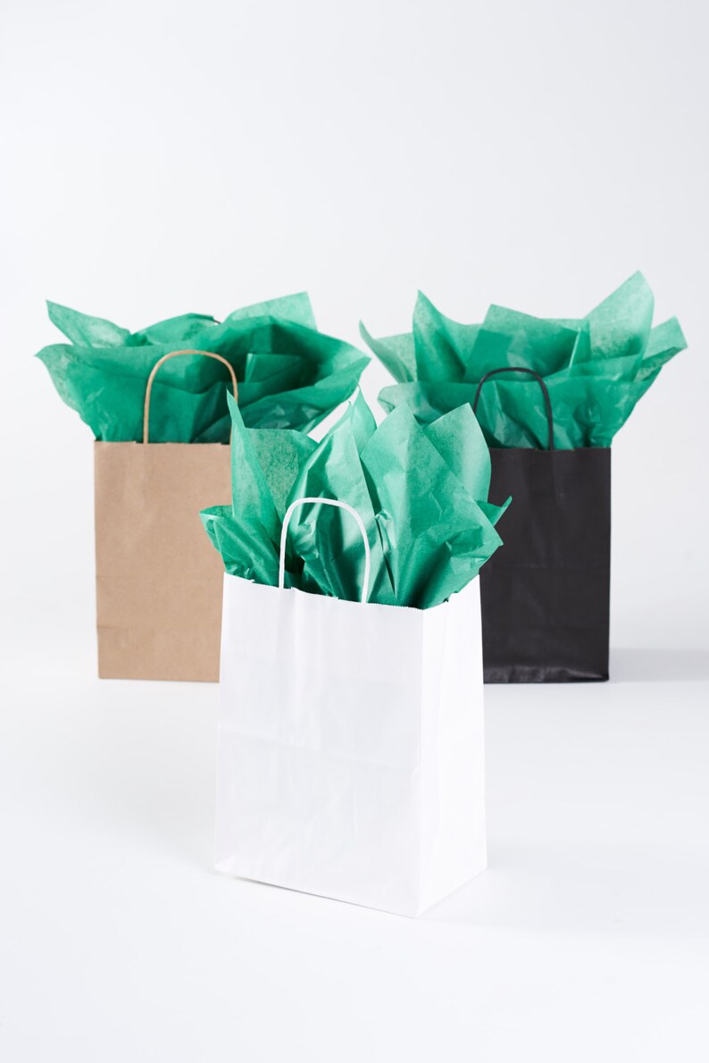 20 White Gift Bags With Handles Size Rose 5 1/2 X 3 Etsy