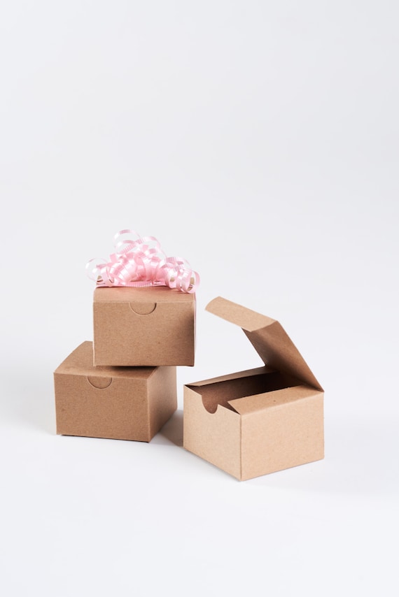 50 Gift Boxes with lids 3x3x2 boxes with tuck top lid personalized