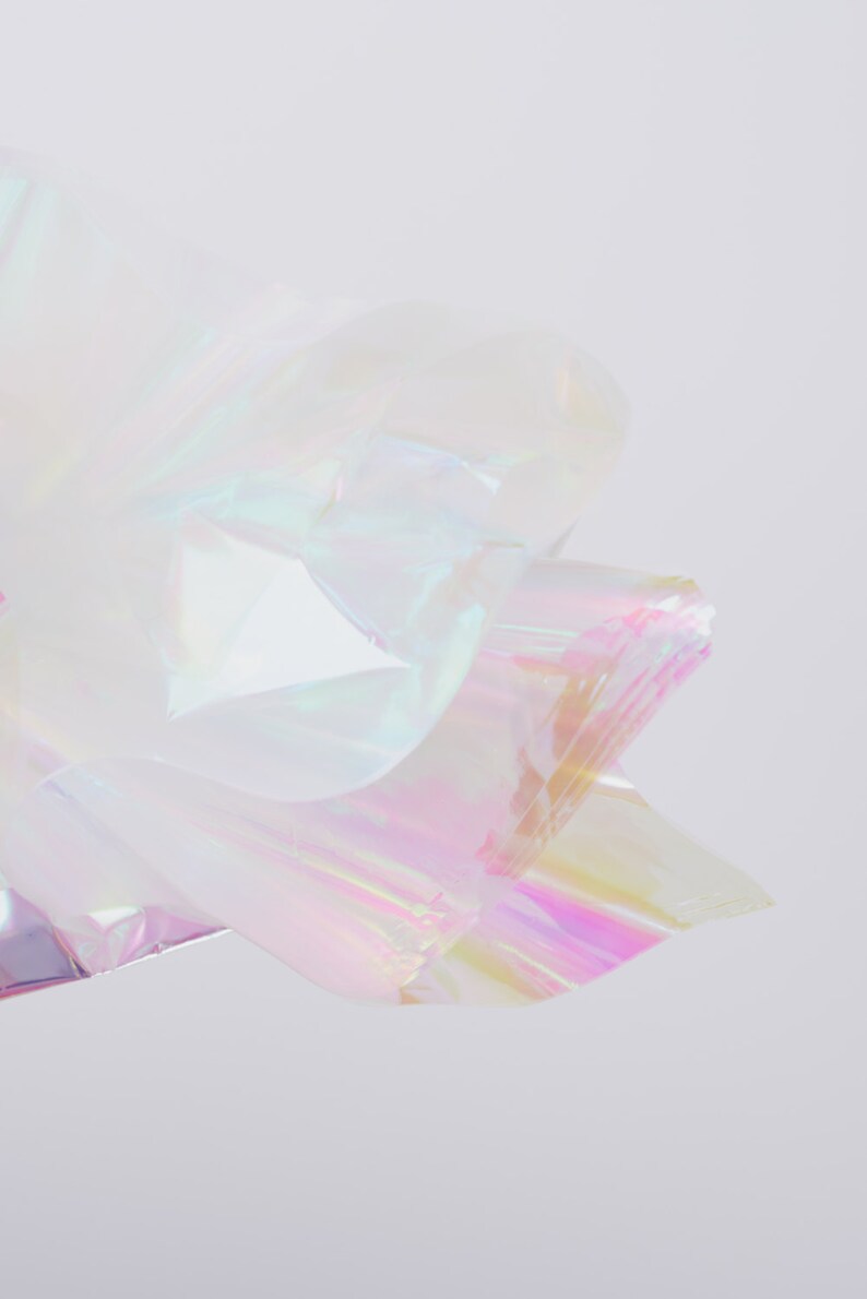 Iridescent Cello Sheets Pearlescent Cello Sheets Opal Mylar Holographic Sheets Pearlized Cellophane image 3