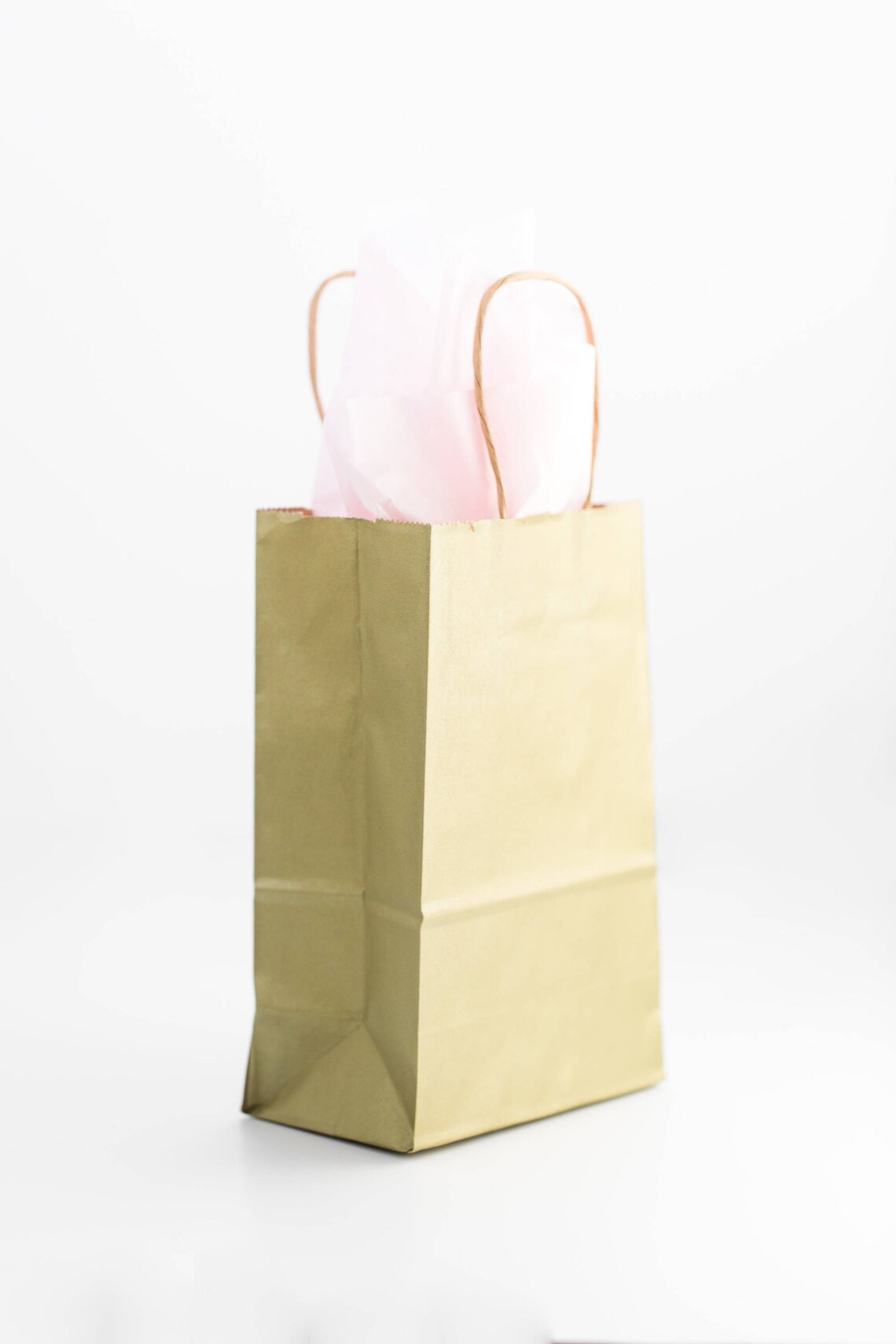 25 Metallic Gold Gift Bags With Handles Etsy Canada